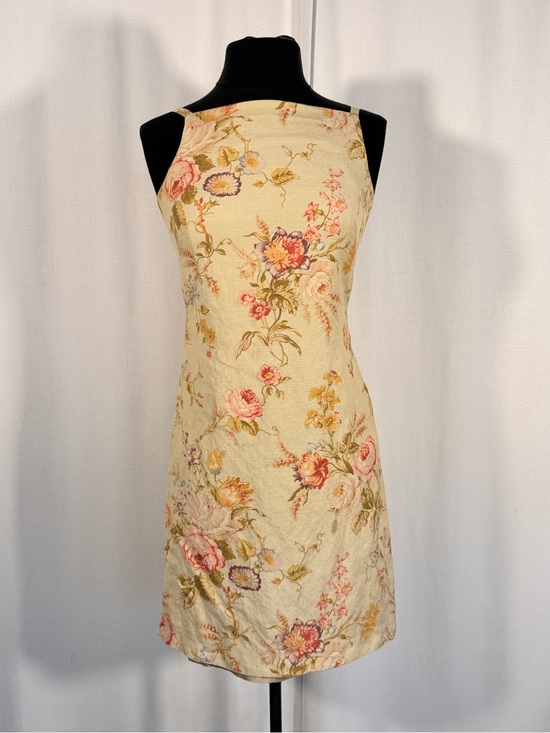 Ann Taylor Dresses & Skirts - Vintage 90s Ann Taylor Floral Linen Blend Mini Dress
